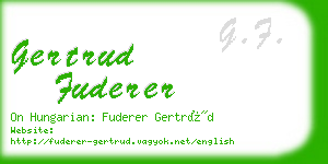 gertrud fuderer business card
